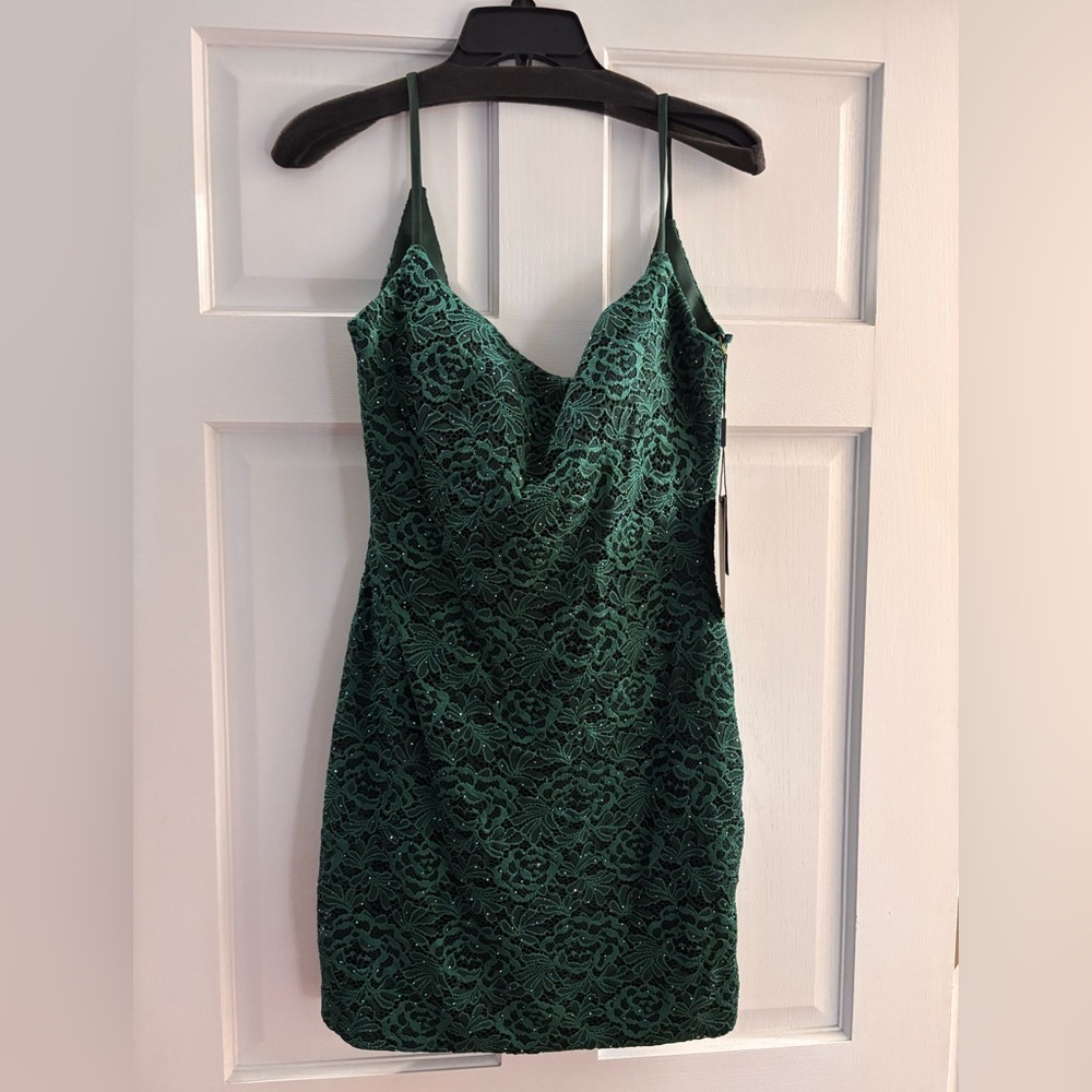 Elegant Green Lace Dress